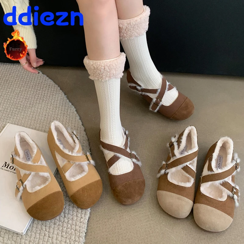 Round Toe Fashion Warm Plush Footwear New In Fur Shoes For Women Autumn Winter Buckle Strap Female Flats With Furry Ladies Shoes
Round Toe Fashion Warm Plush Footwear New In Fur Shoes For Women Autumn Winter Buckle Strap Female Flats With Furry Ladies Shoes