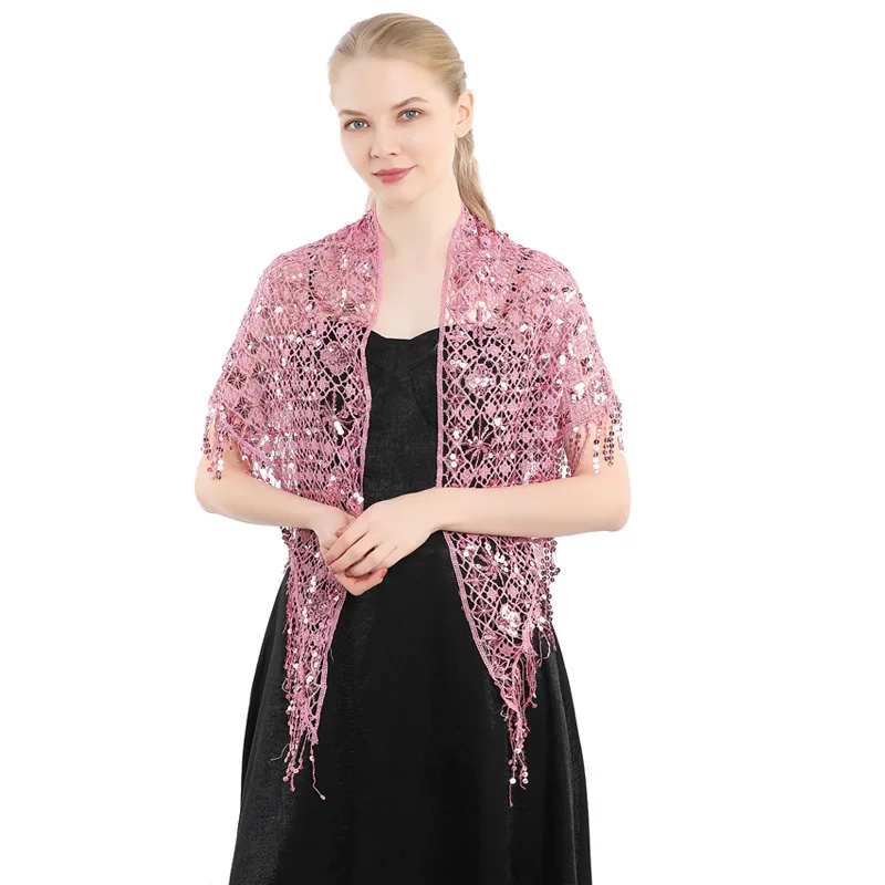 Spring Autumn Style Sequin Tassel Scarf Sequin Cape Dinner Party Capes Women Tassel Cape Cloak Lady Ponchos Pink
Spring Autumn Style Sequin Tassel Scarf Sequin Cape Dinner Party Capes Women Tassel Cape Cloak Lady Ponchos Pink