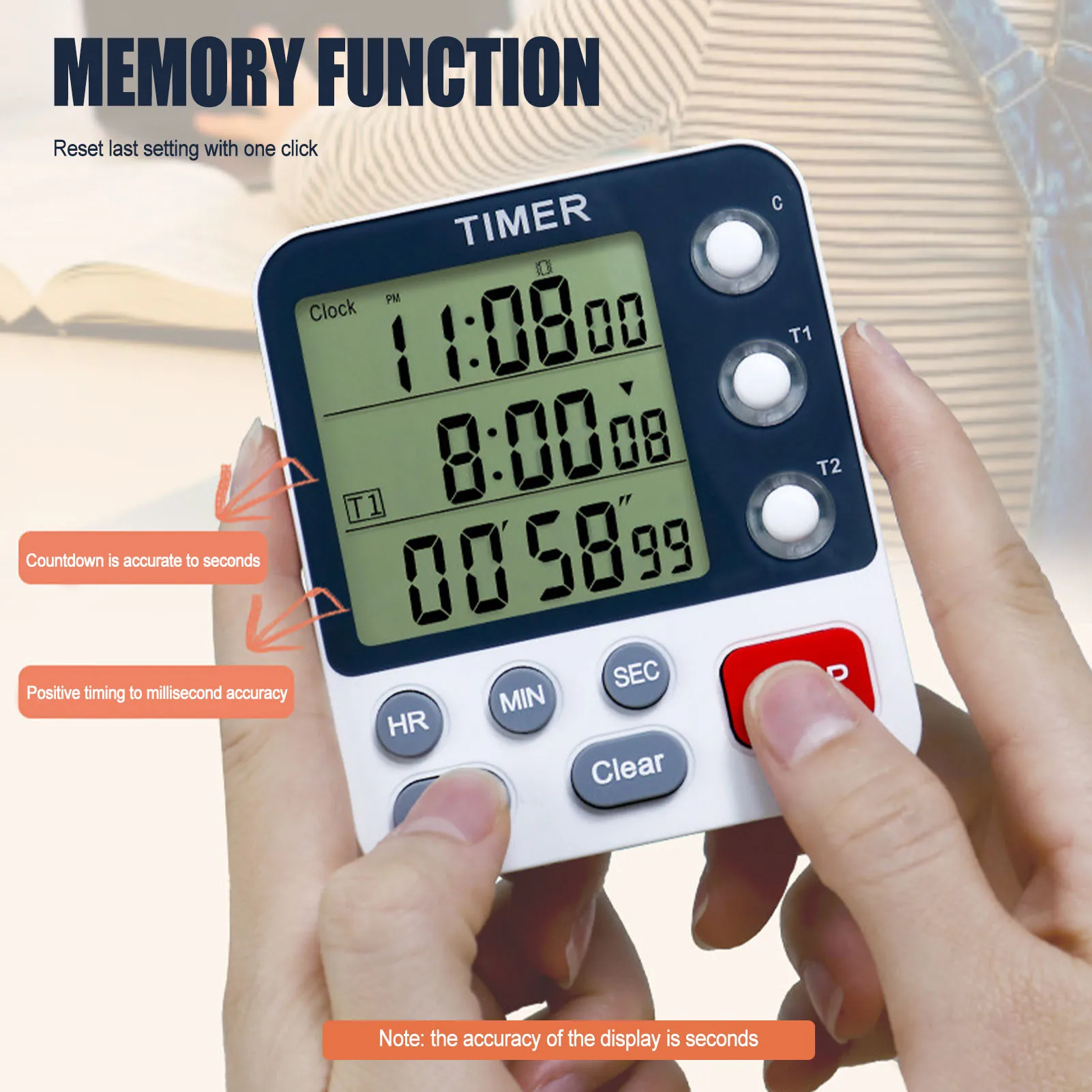 3-in-1 Kitchen Timer Stopwatch Digital Cooking Timer With Large LCD Display Multifunctional Countdown Timer With Adjustable
3-in-1 Kitchen Timer Stopwatch Digital Cooking Timer With Large LCD Display Multifunctional Countdown Timer With Adjustable