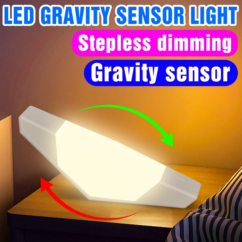 3 Colors LED Nightlight Touch Dimming Table Lamp Gravity Sensor Bedside Night Lamp Room Decoration Rechargeable LED Desk Lamp
3 Colors LED Nightlight Touch Dimming Table Lamp Gravity Sensor Bedside Night Lamp Room Decoration Rechargeable LED Desk Lamp