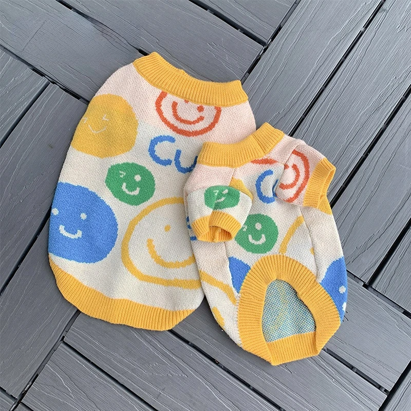 Novelty Pet Smile Print Sweaters Puppy Cat Clothes Dog Sweaters for Small Dog Autumn Winter
Novelty Pet Smile Print Sweaters Puppy Cat Clothes Dog Sweaters for Small Dog Autumn Winter