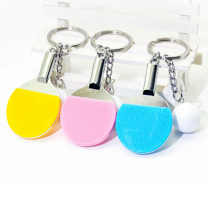 Fashion Table Tennis Keychain Pink Yellow Black Blue 3D Mini Ping Pong Ball Racket Pendant Accessories For Key Bag
Fashion Table Tennis Keychain Pink Yellow Black Blue 3D Mini Ping Pong Ball Racket Pendant Accessories For Key Bag