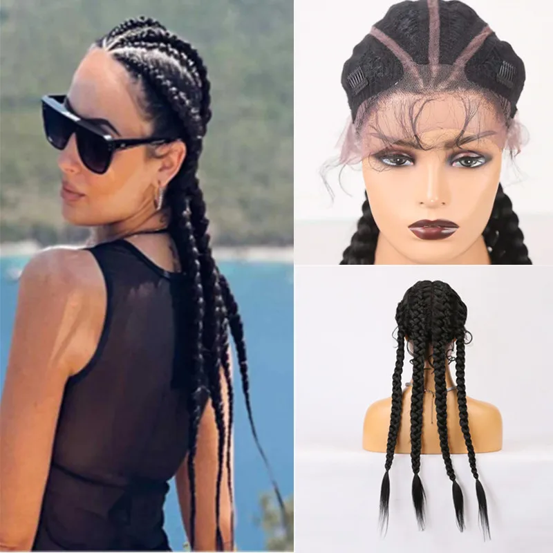 Full lace 32inch Synthetic Braided Wigs For Women Cornrow Braids Lace Wigs With Baby Hair Long Jumbo Box Braids Lace Front Wigs
Full lace 32inch Synthetic Braided Wigs For Women Cornrow Braids Lace Wigs With Baby Hair Long Jumbo Box Braids Lace Front Wigs