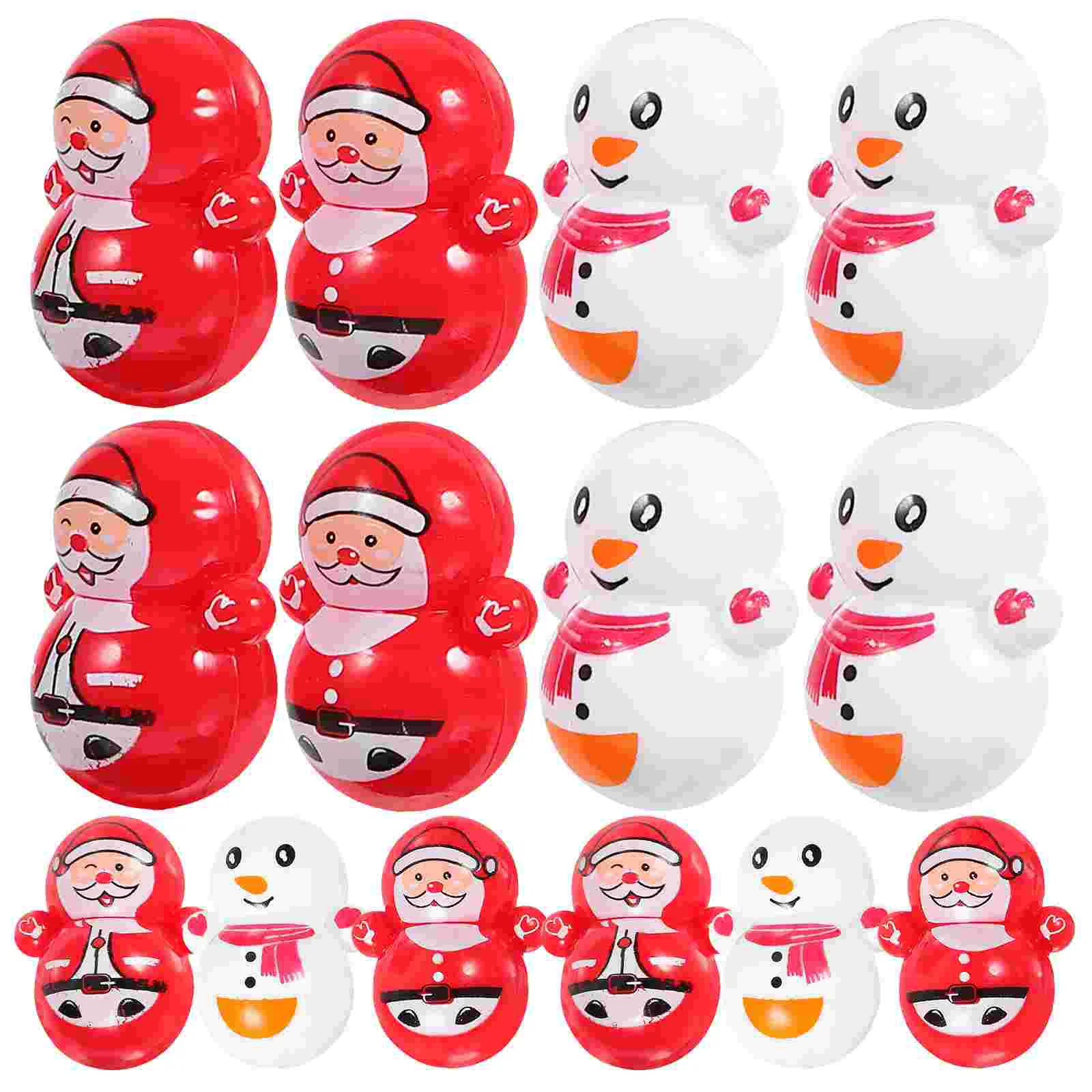 

Plastic Tumbler Toys Educational Snowmen Christmas Themed Desktop Decor Home Decors Santa Claus Ornaments Birthday Gifts