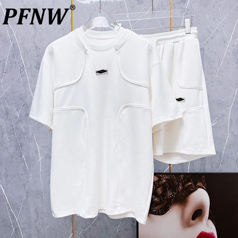 PFNW Summer New Men's Fashion Niche Casual Sports Se Korean Style Loose Short Sleeve T-shirt Shorts Trend Two-piece Set 28A3174
PFNW Summer New Men's Fashion Niche Casual Sports Se Korean Style Loose Short Sleeve T-shirt Shorts Trend Two-piece Set 28A3174