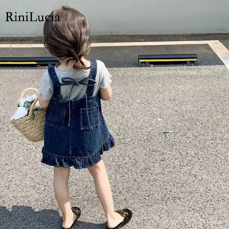 RiniLucia 2022 New Summer Cotton Short Sleeve Tops +Halter Jeans Skirt Girls Casual Baby Sunsuit Outfit Children's Sets
RiniLucia 2022 New Summer Cotton Short Sleeve Tops +Halter Jeans Skirt Girls Casual Baby Sunsuit Outfit Children's Sets