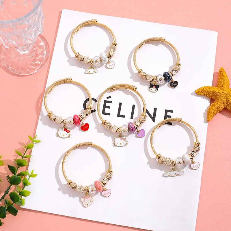 XiaoboACC Gold Plated Bracelet for Women Cartoon Lovely KT Cat Pendant Girl Aesthetic Beaded Crystal Bracelets Jewelry Gifts
XiaoboACC Gold Plated Bracelet for Women Cartoon Lovely KT Cat Pendant Girl Aesthetic Beaded Crystal Bracelets Jewelry Gifts