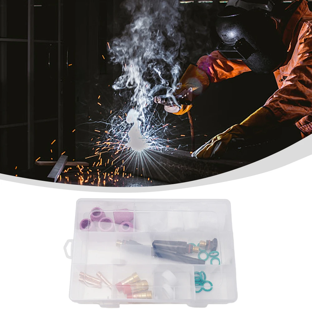 TIG Torches TIG Welding Gun 31-Pack Stubby Gas Lens #12 Tumbler Kit WP-17 WP-18 WP-26 For TIG Welding Gun Durable
TIG Torches TIG Welding Gun 31-Pack Stubby Gas Lens #12 Tumbler Kit WP-17 WP-18 WP-26 For TIG Welding Gun Durable