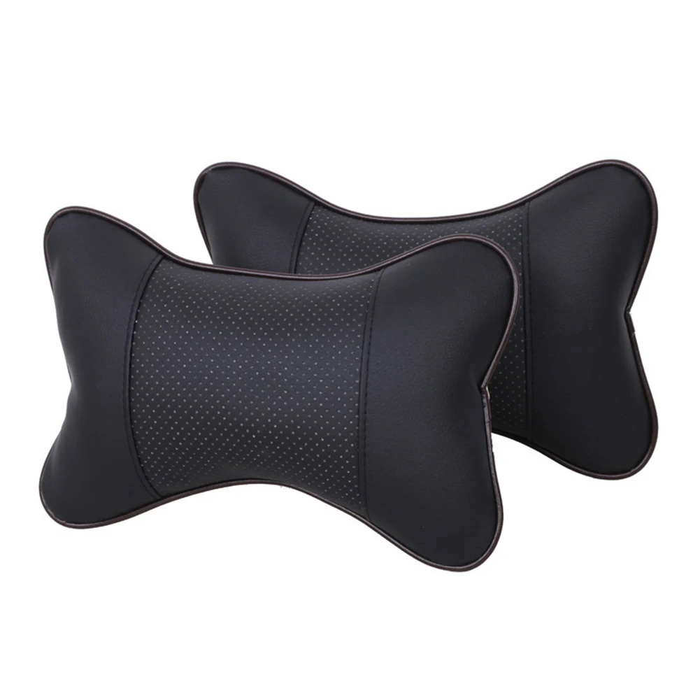 

1pc Car Neck Pillow Car Neck Pillow Leather Support Cushion Pad 27 X 18 X 9 Cm HeadRest Bone Pillow New Arrival