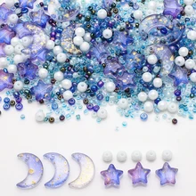 Mixed Star Moon Crystal Glass Beads Seedbeads Loose Round Pearl for DIY Making Jewelry Craft Bracelets Necklaces Earrings