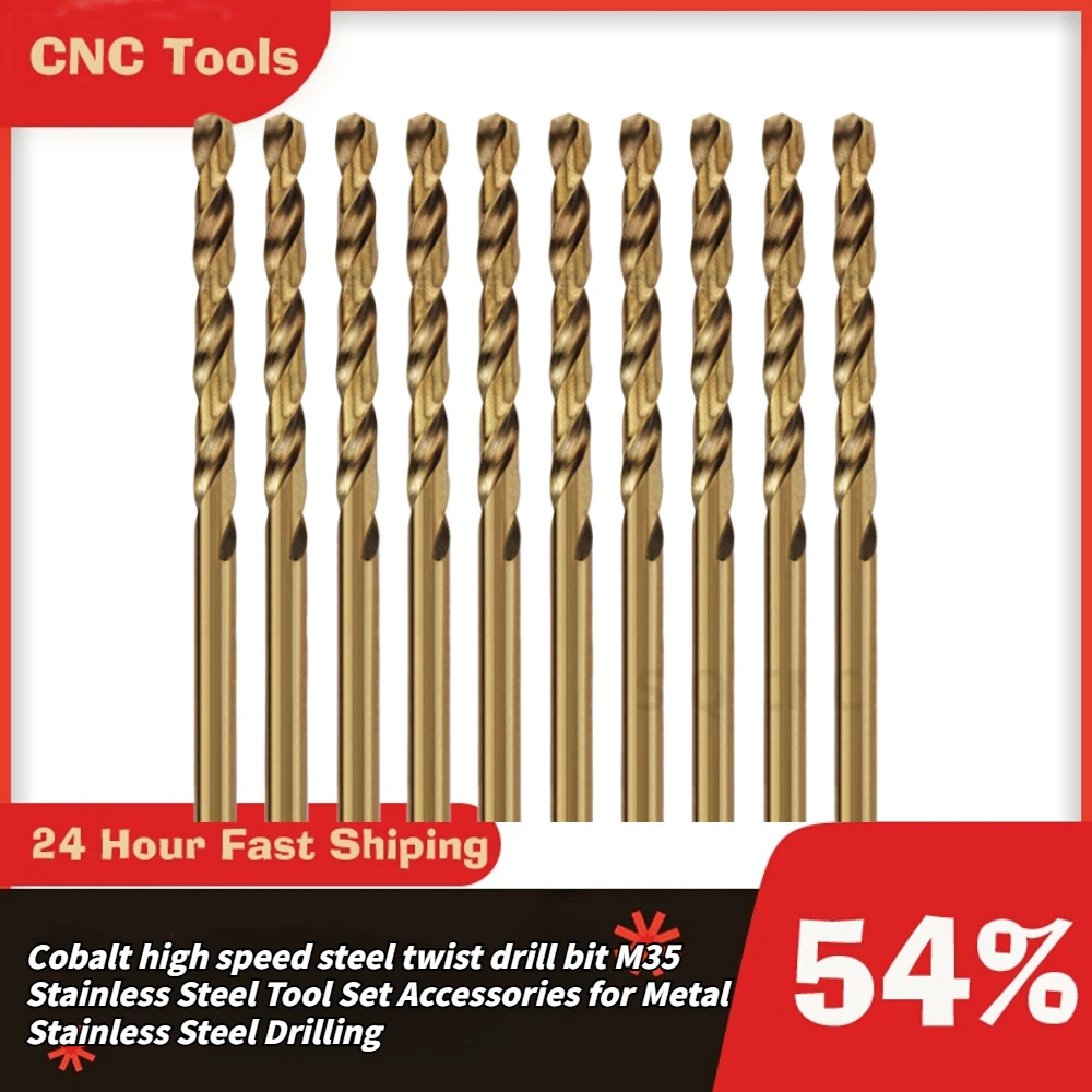 10pcs Cobalt High-speed Steel Fried Dough Twist Drill M35 Stainless Steel Tool Set Metal Stainless Steel Drilling Accessories
10pcs Cobalt High-speed Steel Fried Dough Twist Drill M35 Stainless Steel Tool Set Metal Stainless Steel Drilling Accessories
