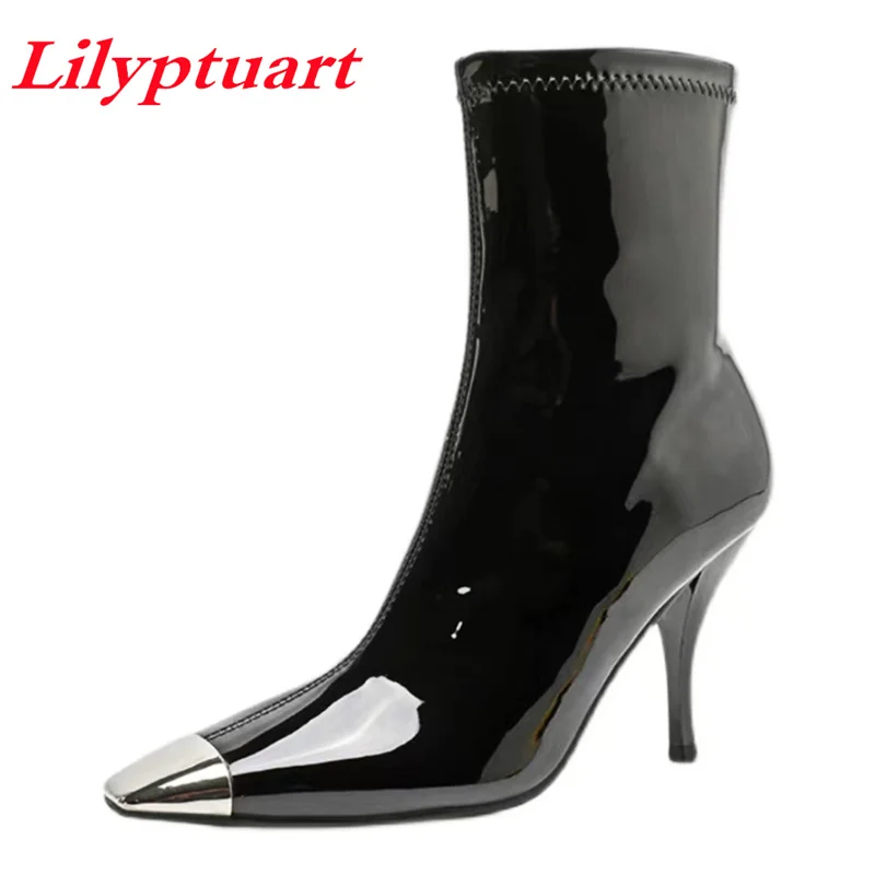 LILYPTUART Women's Ankle Boots 2022 Spring and Autumn New Fashion Pointed Toe Elastic Thin Gold Toe Zipper High Heels Designer
LILYPTUART Women's Ankle Boots 2022 Spring and Autumn New Fashion Pointed Toe Elastic Thin Gold Toe Zipper High Heels Designer