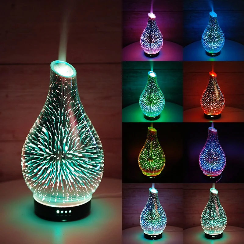 100Ml Essential Oil Diffuser 3D Glass Aromatherapy Ultrasonic Cool Mist Humidifier With 7 Color Changing Leds
100Ml Essential Oil Diffuser 3D Glass Aromatherapy Ultrasonic Cool Mist Humidifier With 7 Color Changing Leds