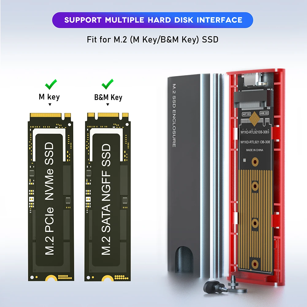 Внешний корпус для жесткого диска M2 ТБ, двойной протокол, USB Type-C, для Nvme, Pcie, Ngff, Sata, M/b Key Ssd
Внешний корпус для жесткого диска M2 ТБ, двойной протокол, USB Type-C, для Nvme, Pcie, Ngff, Sata, M/b Key Ssd