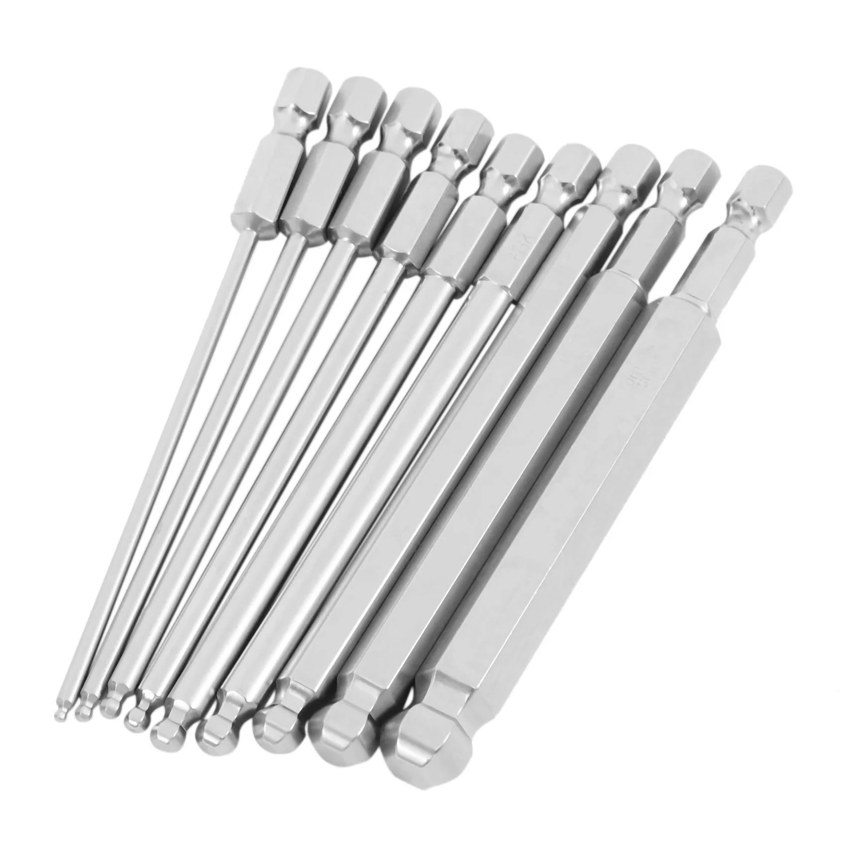 9Pcs S2 Steel Magnetic Hexagon 100Mm Length Ball Head Hex Driver Bit Set Manual Tool H1.5H2 H2.5 H3 H4 H5 H6 H8 H10
9Pcs S2 Steel Magnetic Hexagon 100Mm Length Ball Head Hex Driver Bit Set Manual Tool H1.5H2 H2.5 H3 H4 H5 H6 H8 H10