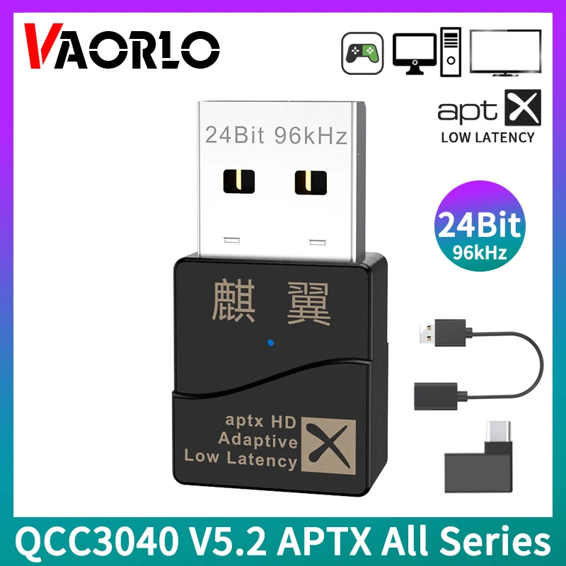 24Bit AptX LL HD Bluetooth 5 2 передатчик QCC3040 CSR USB беспроводной аудио адаптер без драйвера