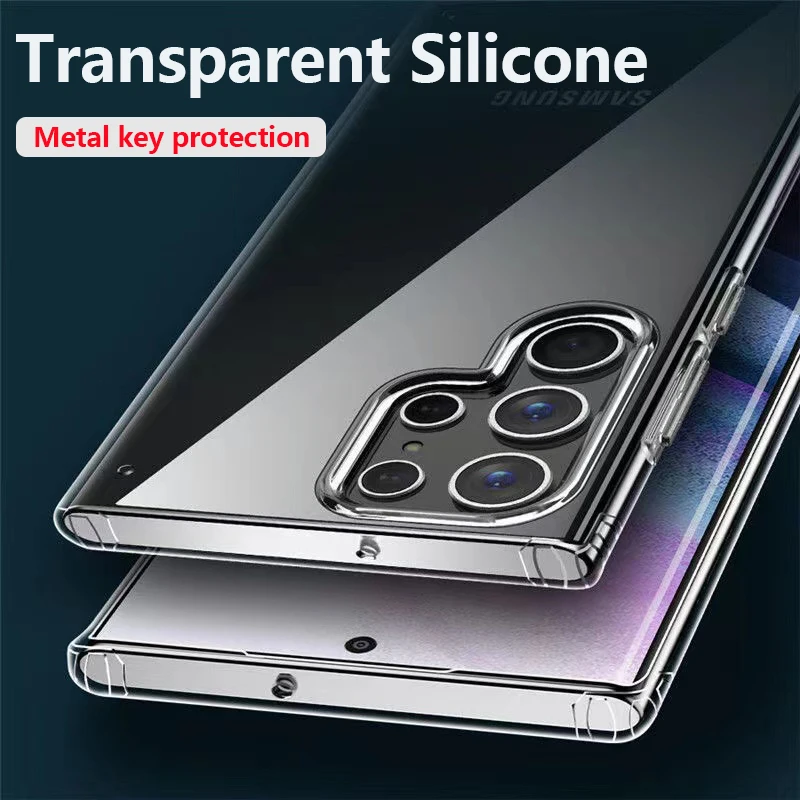 Luxury Transparent Shockproof Case for Samsung Galaxy S23 S22 Ultra Plus S21 FE A53 A52 A52S 5G A72 A12 A32 A22 4G A13 A73 A33 C
Luxury Transparent Shockproof Case for Samsung Galaxy S23 S22 Ultra Plus S21 FE A53 A52 A52S 5G A72 A12 A32 A22 4G A13 A73 A33 C