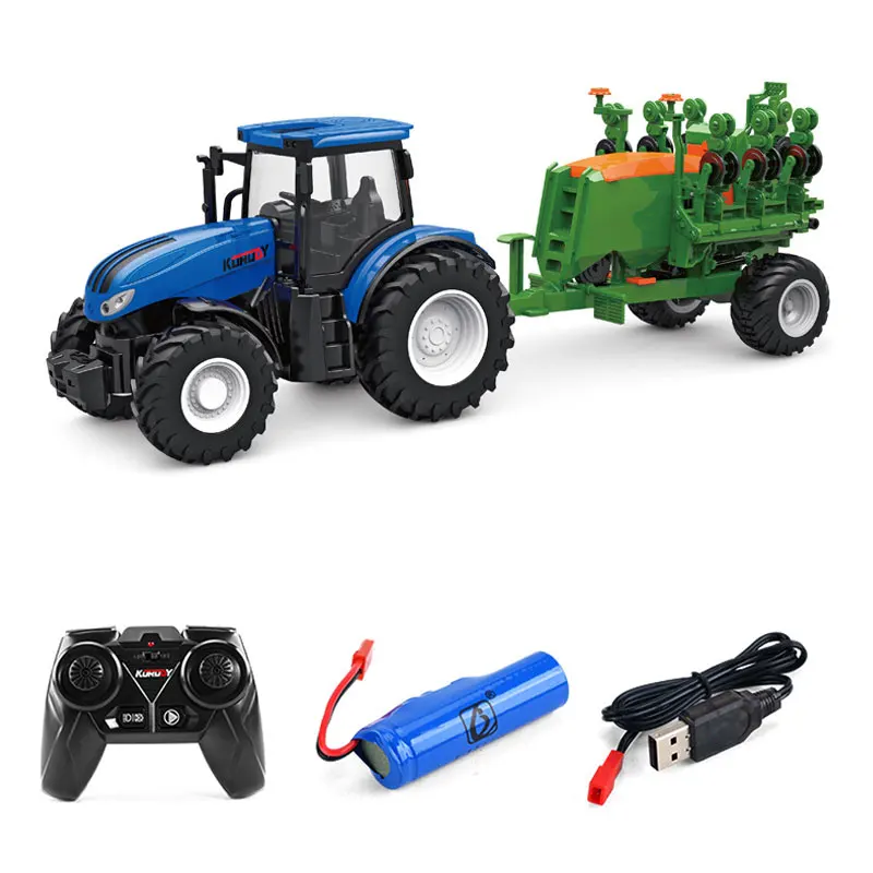 

1:16 RC Tractors Remote Control Car Farm Agricultural RC Trailer LED 27MHZ Radio RC Farmer Alloy Trucks Electronic Toy Boys Gift