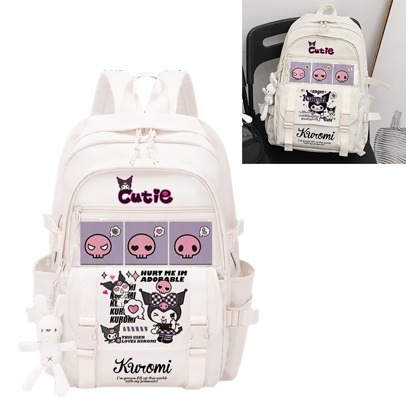 Sanrio Kuromi Cartoon Schoolbag Kawaii Anime Design Sense Waterproof Backpack Junior High School Students Versatile Travel Bag
Sanrio Kuromi Cartoon Schoolbag Kawaii Anime Design Sense Waterproof Backpack Junior High School Students Versatile Travel Bag