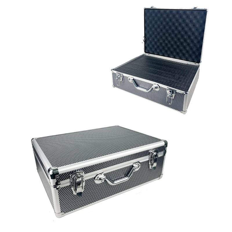

36x26x15cm Tool Box Portable Instrument box Storage Case with Sponge Lining Handheld Impact resistant ToolBox Carbon Fibre