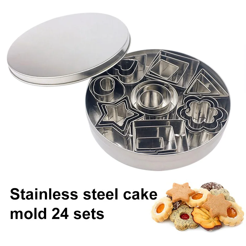 24Pcs/Set Biscuit Cake Molds Cutters Stainless Steel Baking Tool 8 Patterns Biscuit Cake Baking Kitchen Cookie Accessories Tools
24Pcs/Set Biscuit Cake Molds Cutters Stainless Steel Baking Tool 8 Patterns Biscuit Cake Baking Kitchen Cookie Accessories Tools