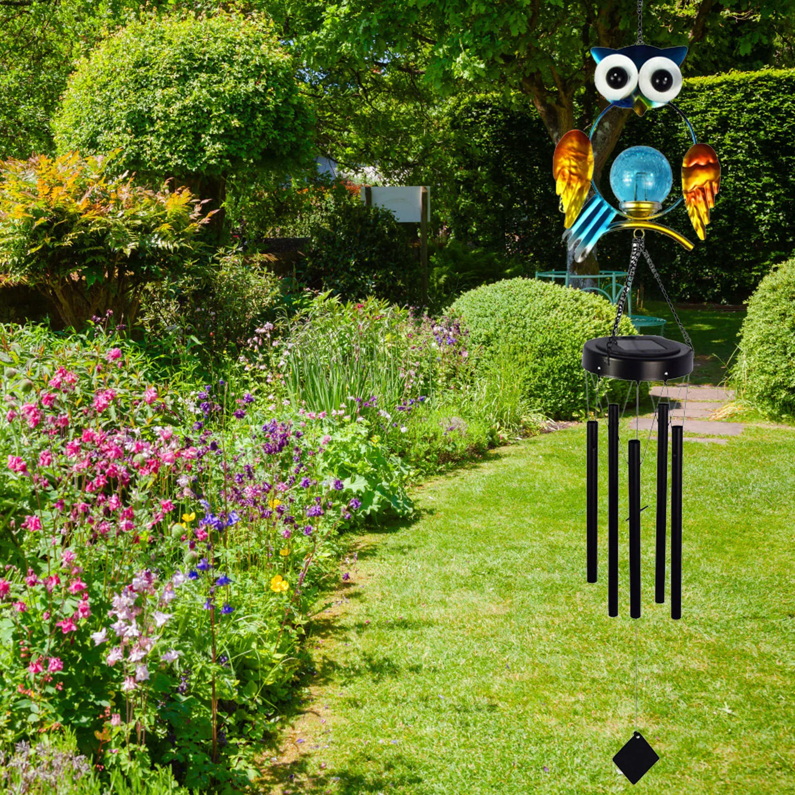 Solar Wind ChimesOwl Solar Wind Chimes Solar Mobile Lights Solar Garden Ornaments Wind Chime Lights for Mom Grandma Gift
Solar Wind ChimesOwl Solar Wind Chimes Solar Mobile Lights Solar Garden Ornaments Wind Chime Lights for Mom Grandma Gift