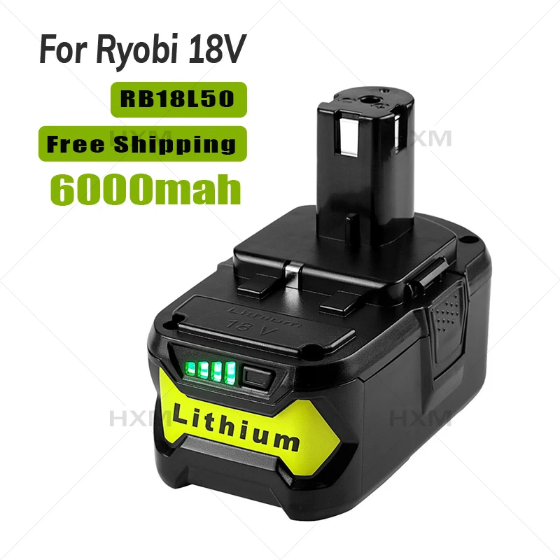 6000mAh Li-ion Rechargeable Battery for Ryobi 18V BPL1820 P108 P109 P106 P105 P104 P103 RB18L50 BPL-1815 Power Tool
6000mAh Li-ion Rechargeable Battery for Ryobi 18V BPL1820 P108 P109 P106 P105 P104 P103 RB18L50 BPL-1815 Power Tool