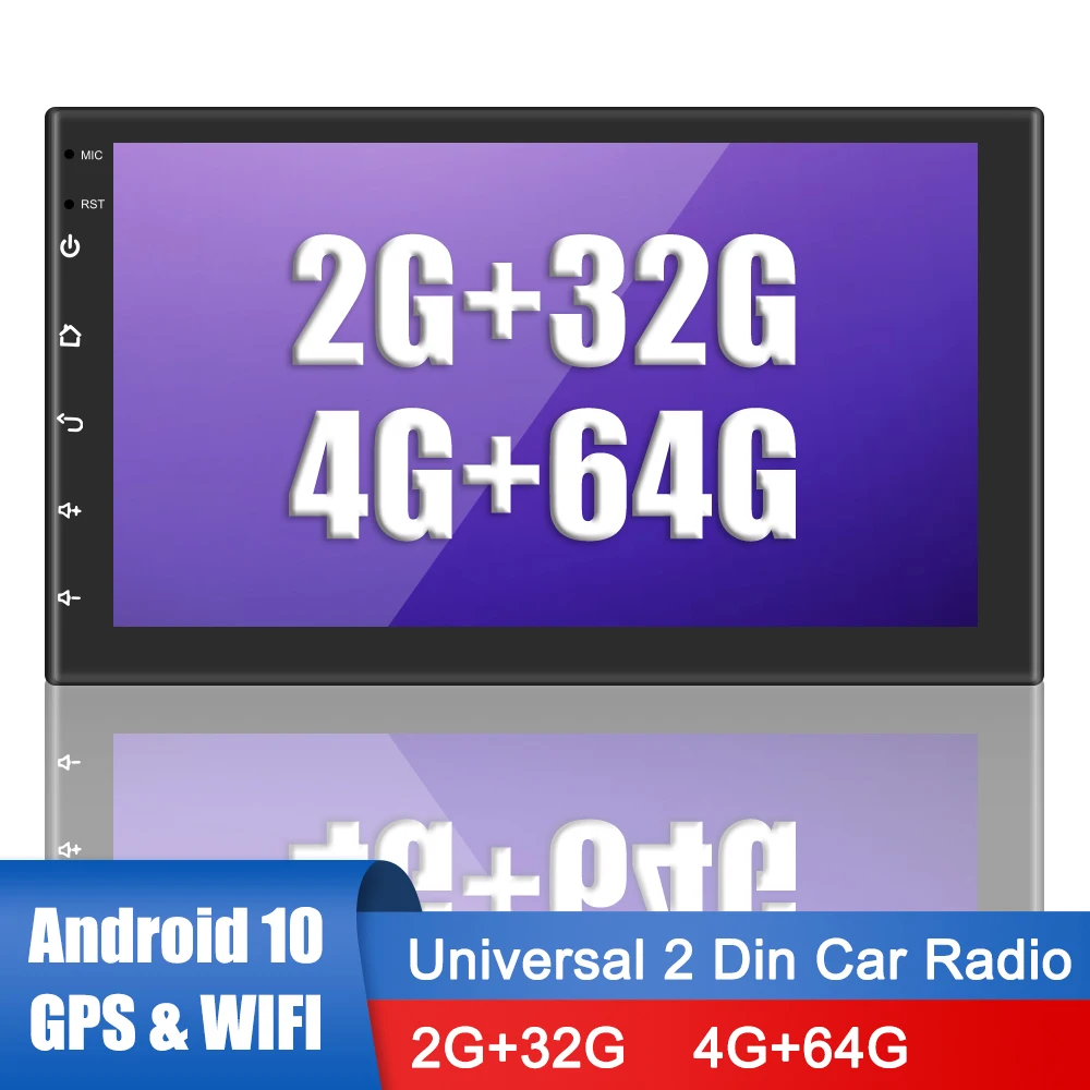 Мультимедийный плеер 2 Din, 7/9/10 дюймов, FM-приемник, Bluetooth, Wi-Fi, Android 10,0, универсальный автомобильный радиоприемник для Carplay Mirror Link
Мультимедийный плеер 2 Din, 7/9/10 дюймов, FM-приемник, Bluetooth, Wi-Fi, Android 10,0, универсальный автомобильный радиоприемник для Carplay Mirror Link