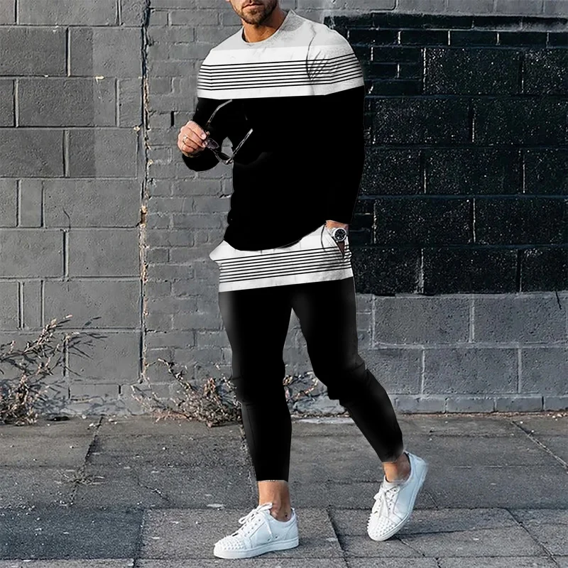 New Sportswear Suit Sports Jogging Long-Sleeved T-Shirt 3D Printing O-Shaped Round Neck Fashion Casual Trousers Breathable Suit
New Sportswear Suit Sports Jogging Long-Sleeved T-Shirt 3D Printing O-Shaped Round Neck Fashion Casual Trousers Breathable Suit