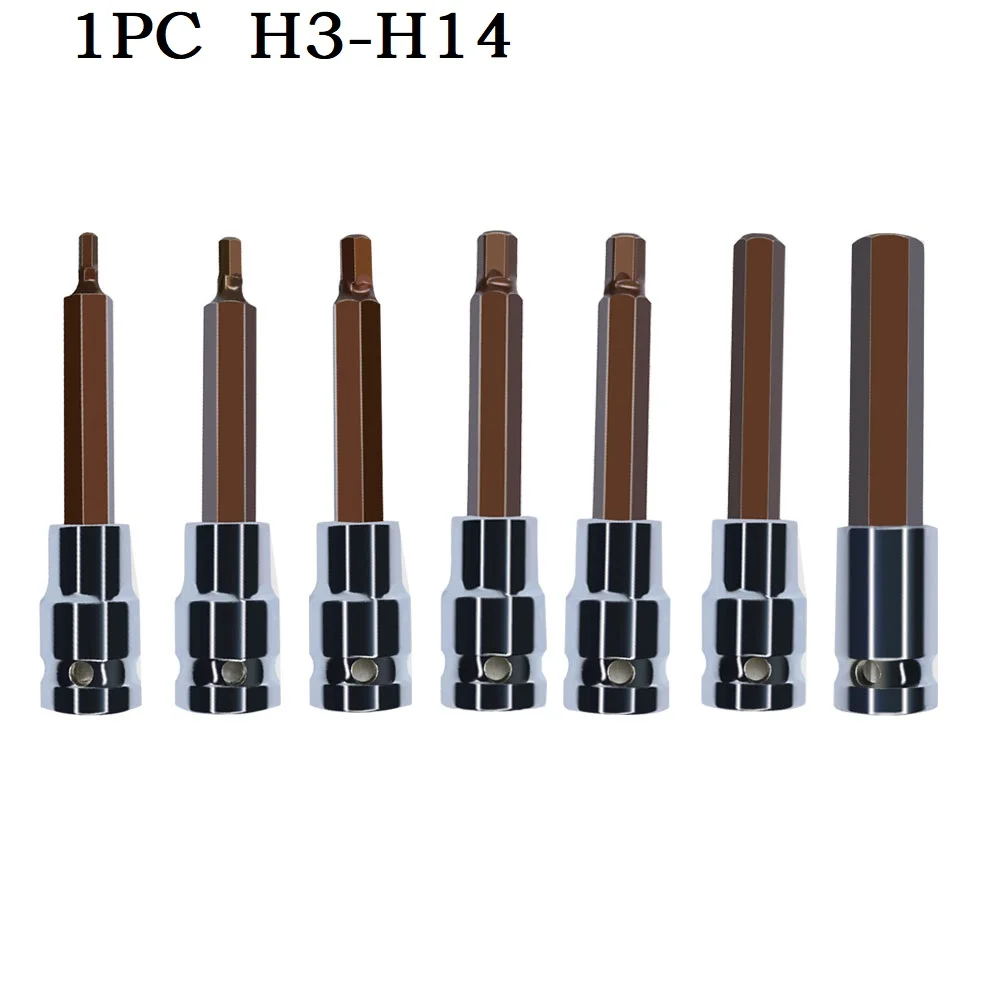 1PC 1/2 Inch Drive Hex Socket Bit Screwdriver Bits Hexagonal Socket Wrench Head Hand Socket Bits Tools H3 H4 H5 H6 H7 H8
1PC 1/2 Inch Drive Hex Socket Bit Screwdriver Bits Hexagonal Socket Wrench Head Hand Socket Bits Tools H3 H4 H5 H6 H7 H8