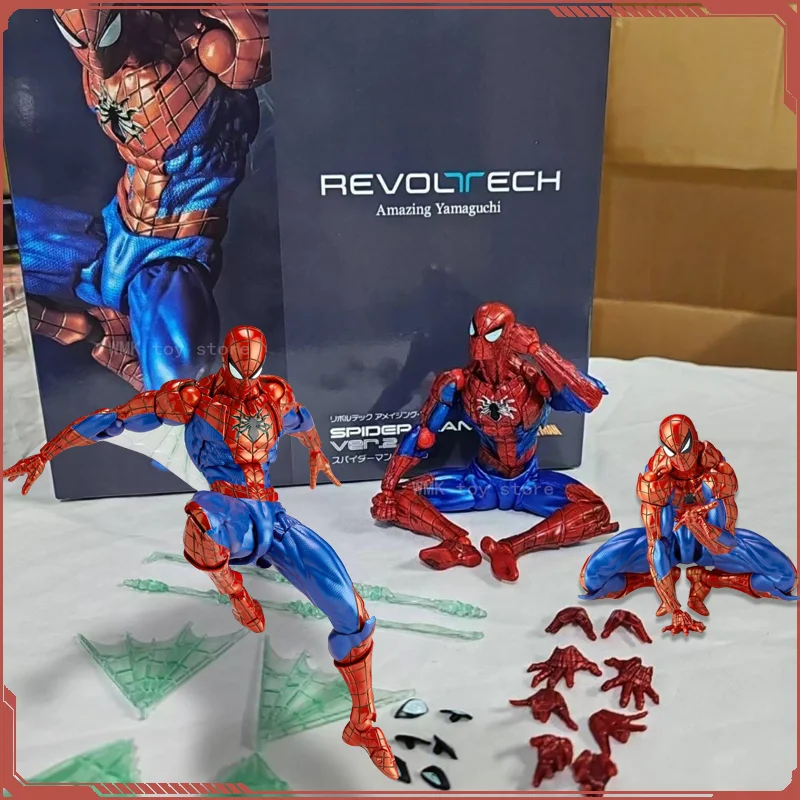 

Anime Spider-Man Revoltech Amazing Yamaguchi Ml Spiderman 2.0 Sh Figuarts Peter Parker Dolls Action Figures Model Toys Child
