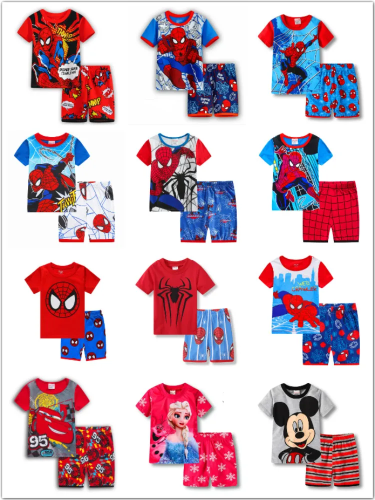 Summer Children Clothing Pajamas Set Short Sleeve T Shirt Shorts Kids Pyjamas Boy Girls Pijamas Cartoon Spiderman Baby Sleepwear
Summer Children Clothing Pajamas Set Short Sleeve T Shirt Shorts Kids Pyjamas Boy Girls Pijamas Cartoon Spiderman Baby Sleepwear