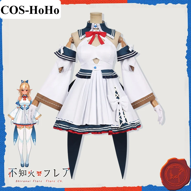 

COS-HoHo [Customized] Anime Vtuber Hololive Shiranui Flare NEW Daily Dress Uniform Cosplay Costume Halloween Party Outfit S-3XL