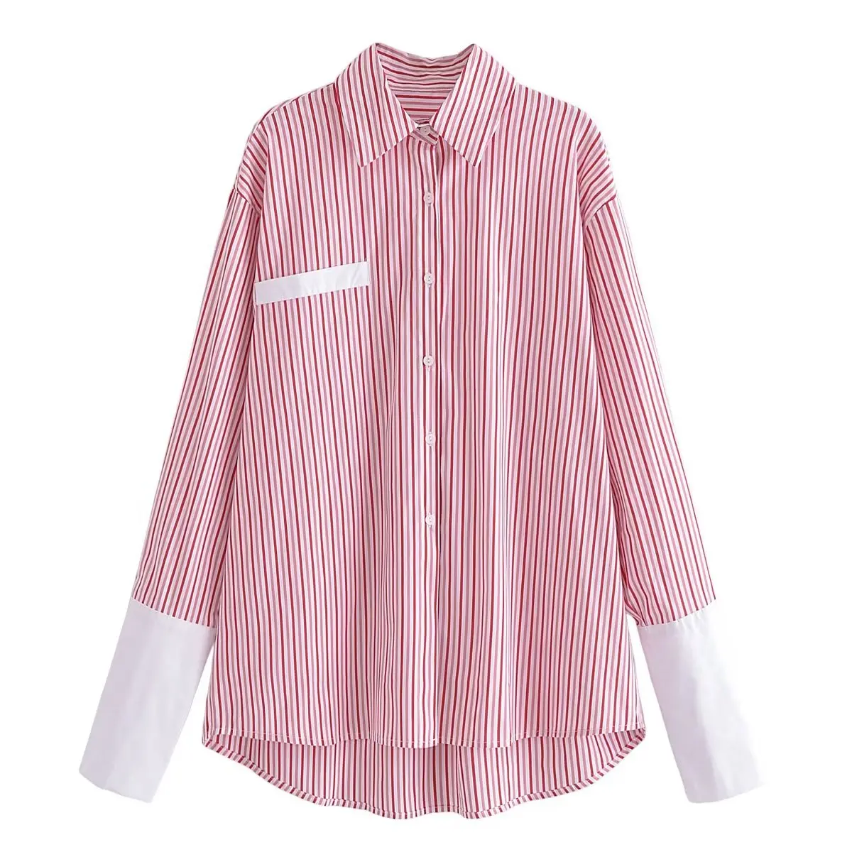 SuperAen Office Lady Style Women's New 2022 Stripe Splicing Long Sleeve Fashion Loose Casual Shirt Top 
SuperAen Office Lady Style Women's New 2022 Stripe Splicing Long Sleeve Fashion Loose Casual Shirt Top