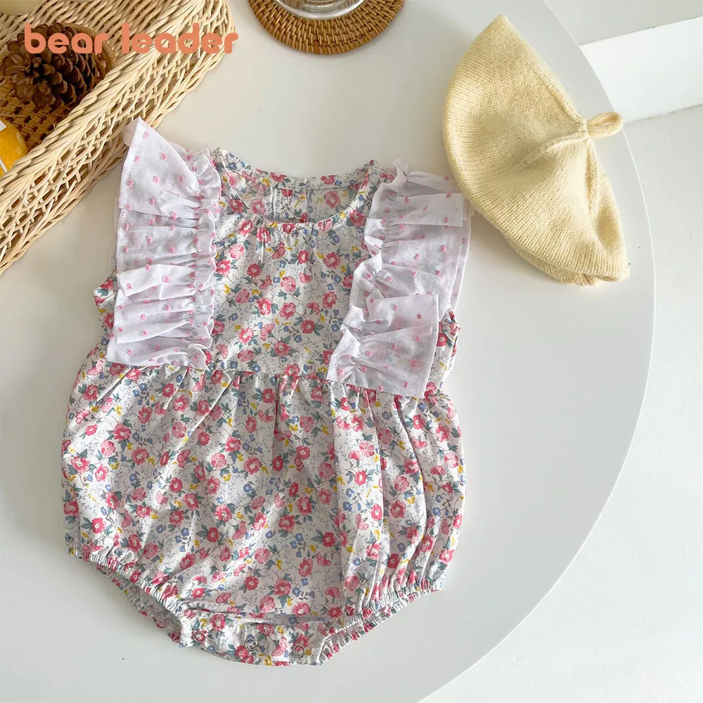 Bear Learder Kids Sleeveless Lace Clothing Girls Baby Sweet Floral Rompers New Fashion Casual Summer Baby Girl Clothes 0-3 Years
Bear Learder Kids Sleeveless Lace Clothing Girls Baby Sweet Floral Rompers New Fashion Casual Summer Baby Girl Clothes 0-3 Years