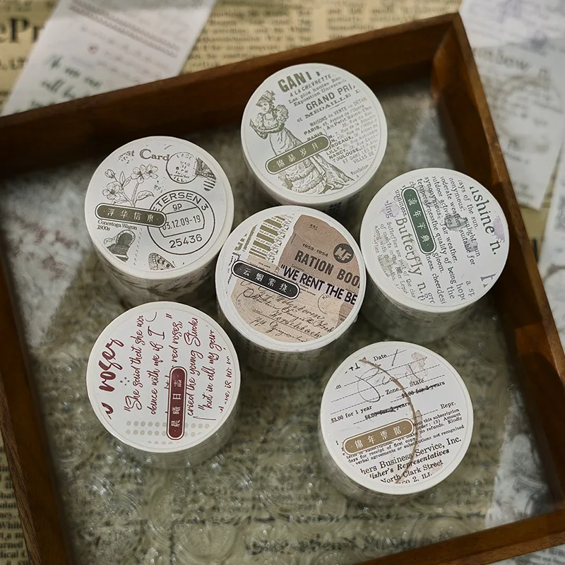 6PCS/LOT Vintage Fashion Retro Poems Washi Tapes Set 45mm*3m DIY Decoration Journaling Stationery Supplies 
6PCS/LOT Vintage Fashion Retro Poems Washi Tapes Set 45mm*3m DIY Decoration Journaling Stationery Supplies