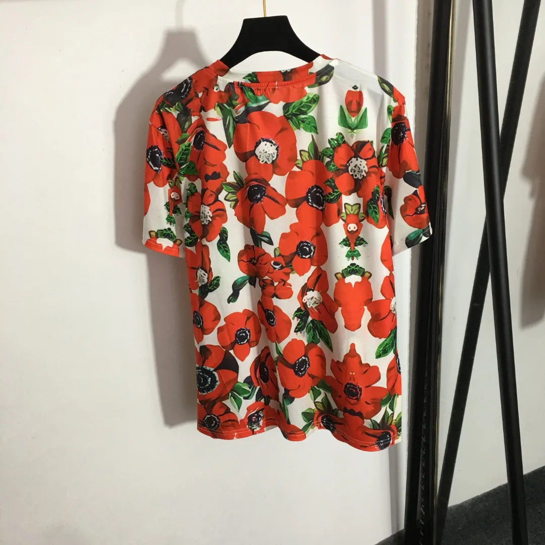 Brand design flower print short sleeve T-shirt 2022 summer large Womens summer plus size women sexy tops tshirt women
Brand design flower print short sleeve T-shirt 2022 summer large Womens summer plus size women sexy tops tshirt women