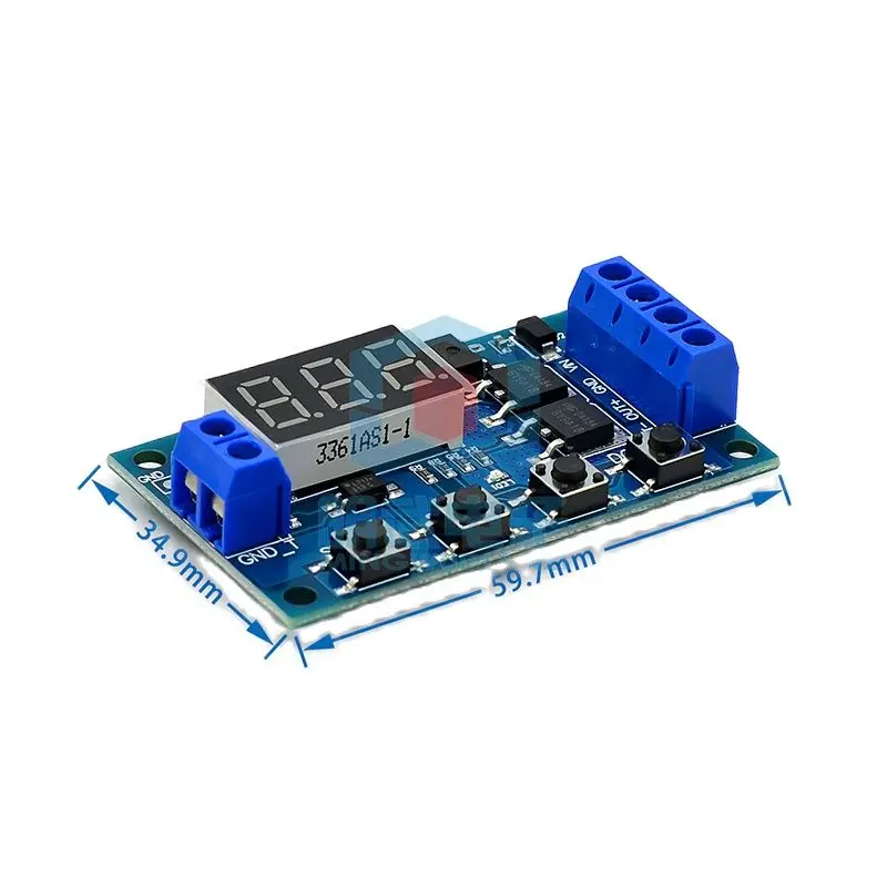 Trigger cycle timing delay switch circuit dual MOS tube control panel replaces relay module 12 24V
Trigger cycle timing delay switch circuit dual MOS tube control panel replaces relay module 12 24V