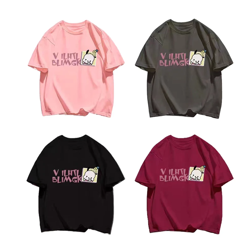 Sanrio Pachacco Short-sleeved T-shirt Cute Cartoon Print Women Short Sleeve Soft Summer Loose Round Neck Couple Models Tops
Sanrio Pachacco Short-sleeved T-shirt Cute Cartoon Print Women Short Sleeve Soft Summer Loose Round Neck Couple Models Tops