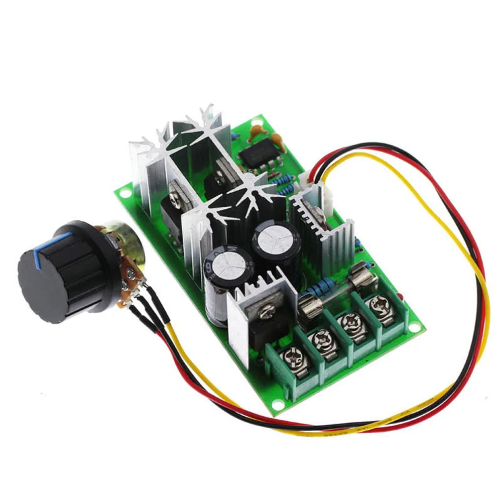 

1pcs DC10-60V DC motor speed regulator 12V 24V 36V 48V High power drive module PWM Motor speed controller 20A current Connector