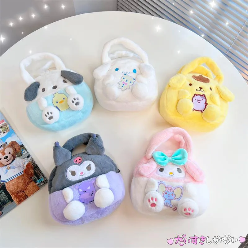 Sanrio Plush Tote Bag Anime Kuromi My Melody Pochacco Cute Student Beauty Ornaments Soft Padded Plushies Storage Bag Toy Girls
Sanrio Plush Tote Bag Anime Kuromi My Melody Pochacco Cute Student Beauty Ornaments Soft Padded Plushies Storage Bag Toy Girls