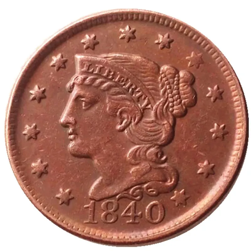 Медные реплики монет США 1-центная голова Свободы 1840-1859
Медные реплики монет США 1-центная голова Свободы 1840-1859