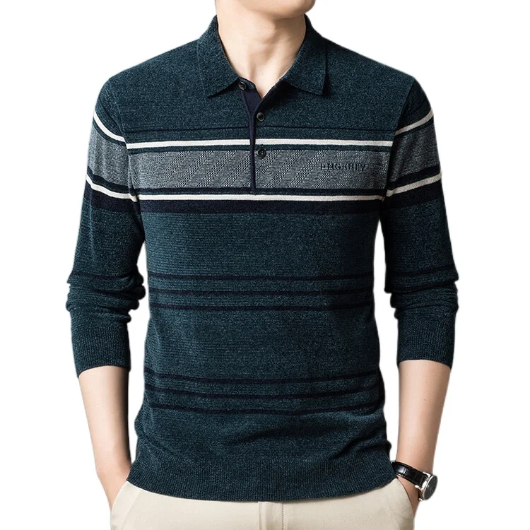 Autumn New Men's Business Casual Knitted Polo Shirt Polo Collar Long Sleeve Warm Men's Knit Top
Autumn New Men's Business Casual Knitted Polo Shirt Polo Collar Long Sleeve Warm Men's Knit Top