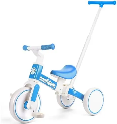 

Трехколесные велосипеды для детей 1-3 лет, 5 в 1, детский балансировочный велосипед со съемной педалью, трехколесные игрушки с регулируемой посадкой для детей 2, 3, 4