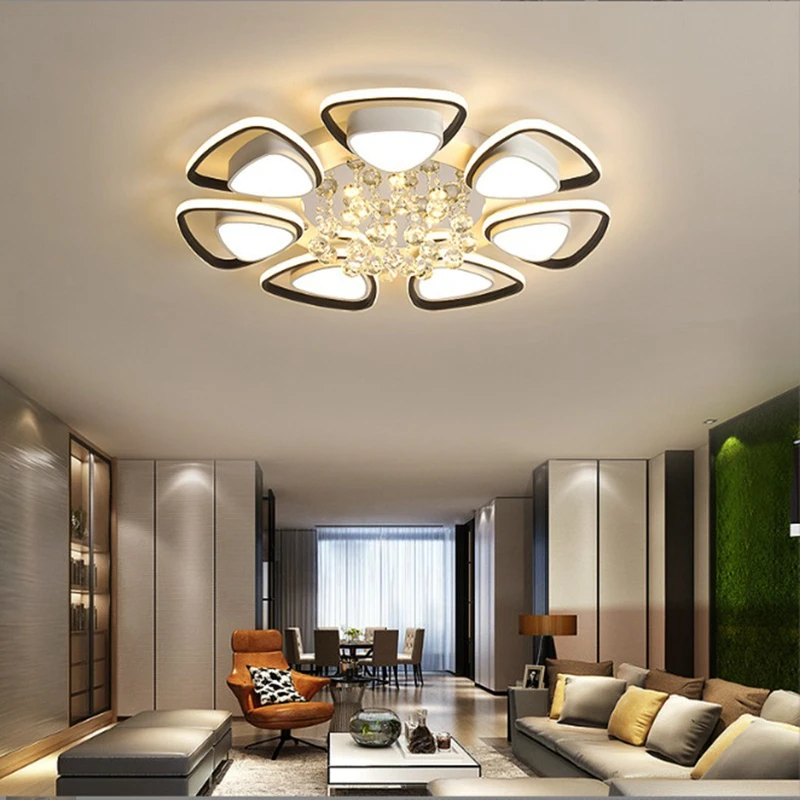 Light Luxury Crystal Ceiling Lamp Modern LED Living Room Intelligent Interior Decoration Lamps Creative Highend Villa Chandelier
Light Luxury Crystal Ceiling Lamp Modern LED Living Room Intelligent Interior Decoration Lamps Creative Highend Villa Chandelier