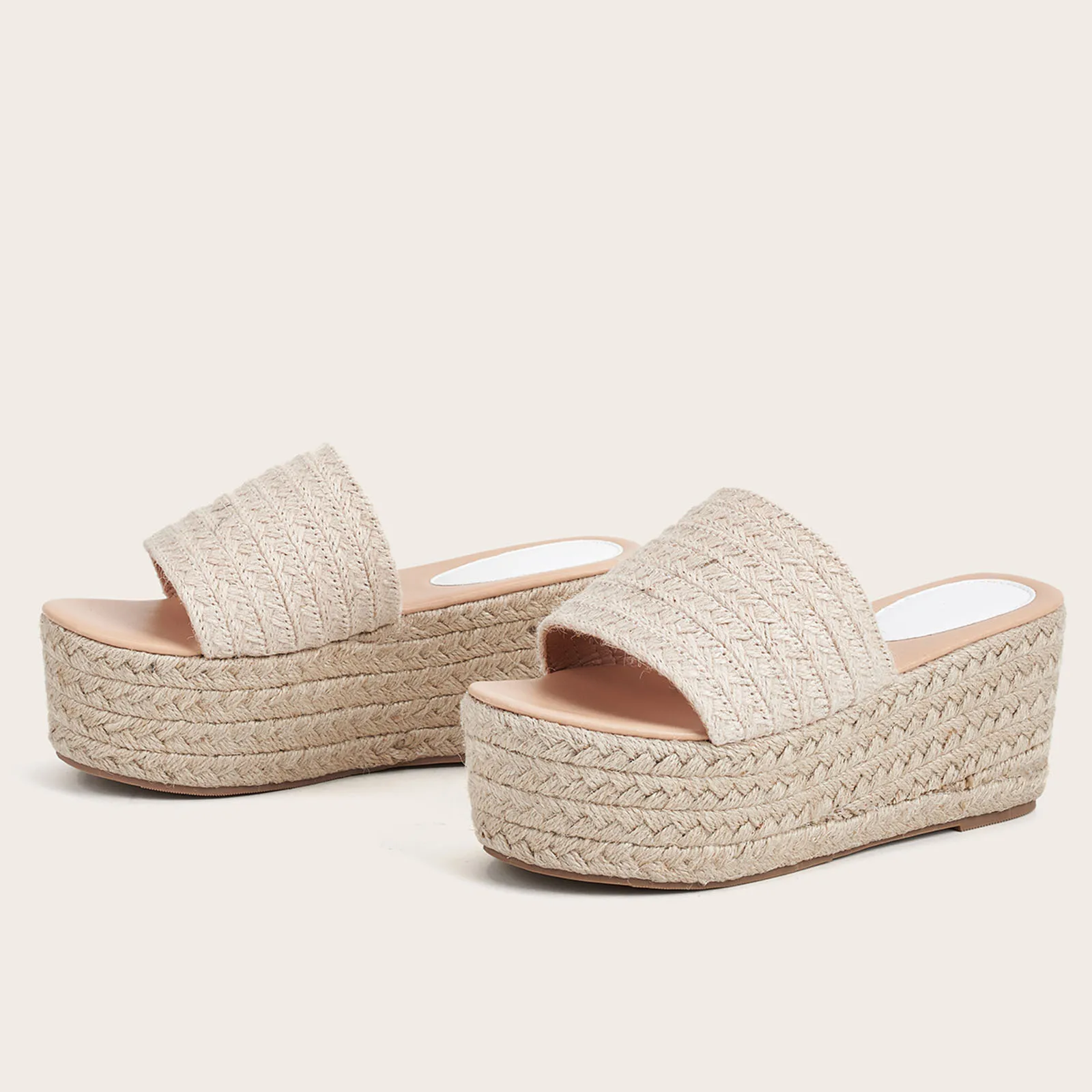 Сандалии женские на танкетке, эспадрильи на плоской подошве, без застежки, пляжные шлепанцы, повседневная Летняя обувь на платформе для отдыха 
Сандалии женские на танкетке, эспадрильи на плоской подошве, без застежки, пляжные шлепанцы, повседневная Летняя обувь на платформе для отдыха