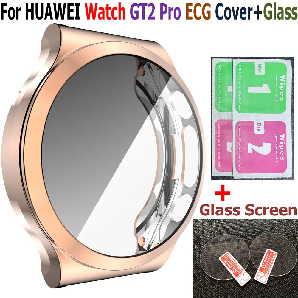 Защитный чехол для браслета из ТПУ Huawei watch GT2 Pro ЭКГ 3D экран закаленного стекла GT 2