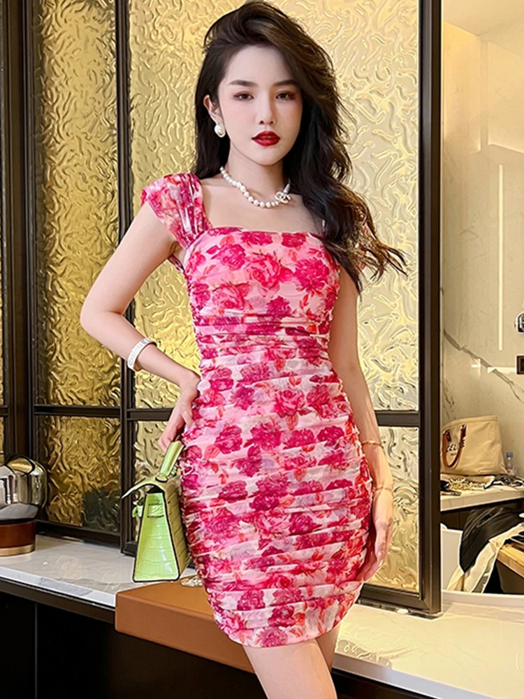 Summer Dresses for Women 2023 Sweet Romantic Sexy Mesh Embroidery Flowers Pleated Bodycone Skinny Mini Dress Femme Party Vestido
Summer Dresses for Women 2023 Sweet Romantic Sexy Mesh Embroidery Flowers Pleated Bodycone Skinny Mini Dress Femme Party Vestido