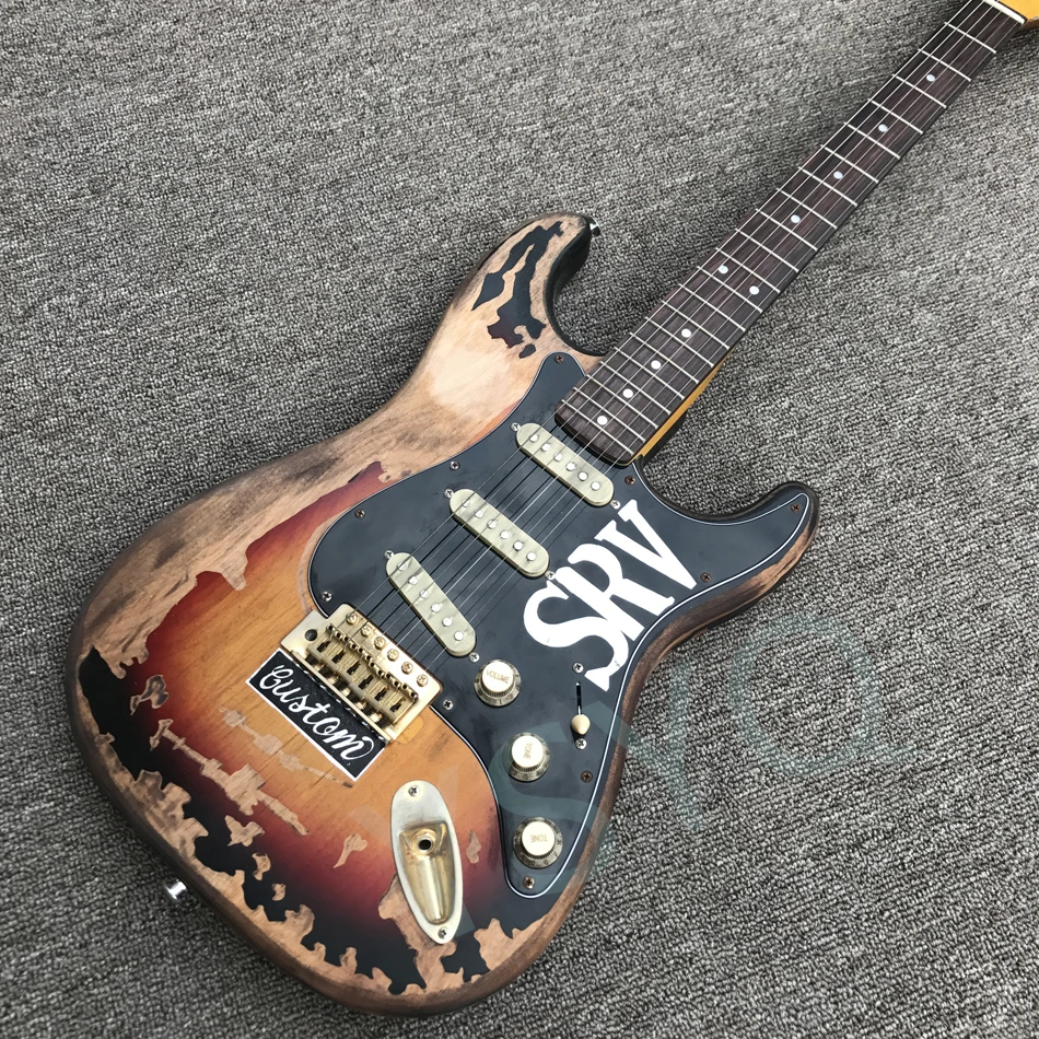 Used SRV Stevie Ray Vaughan Aged Relic ST Electric Guitar Alder Body Rosewood Fingerboard High Quality Guitar Free Shipping
Used SRV Stevie Ray Vaughan Aged Relic ST Electric Guitar Alder Body Rosewood Fingerboard High Quality Guitar Free Shipping