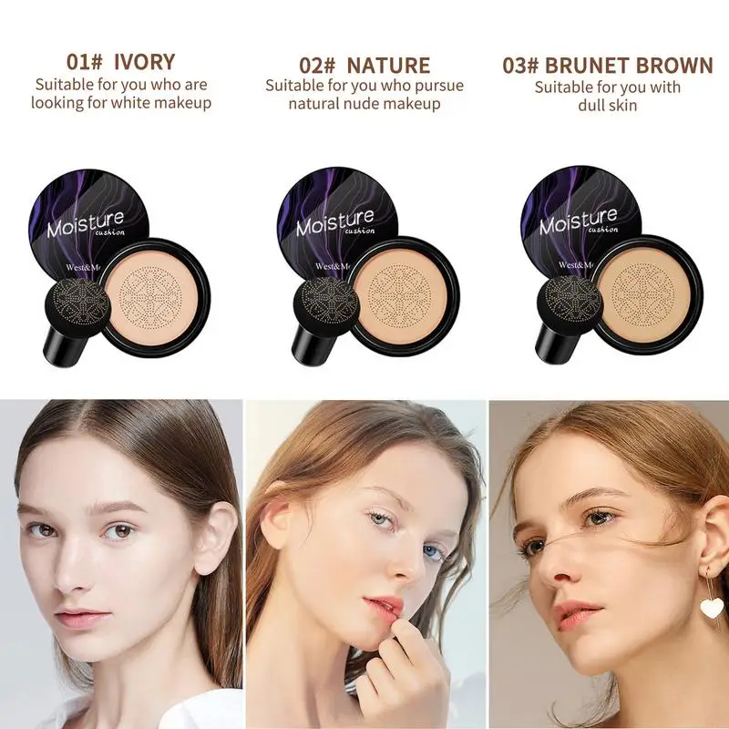 Mushroom Head Air Cushion CC Cream Long Lasting Face Foundation Moisturizing Natural Brighten Comestics For Mature Skin 1PC
Mushroom Head Air Cushion CC Cream Long Lasting Face Foundation Moisturizing Natural Brighten Comestics For Mature Skin 1PC
